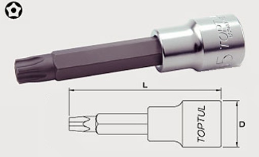 BCOA1645 Toptul 1/2 "Head with nozzle TORX T45