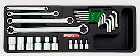 Toptul GAAT2302 Tool kit TORX 23un. (in the lodgement) GAAT2302