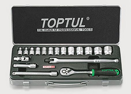 Toptul GCAD1805 The tool kit combined 3/8 "18 pieces. GCAD1805