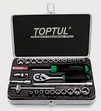 Toptul GCAD2902 The combined tool kit 1/4 "29 pieces. GCAD2902