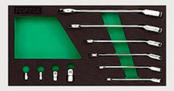 Toptul GVA1017 Combined tool kit (in the tool tray) 10 units. GVA1017