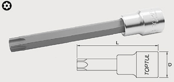 BCVA1655 Toptul 1/2 "Head with nozzle TORX T55