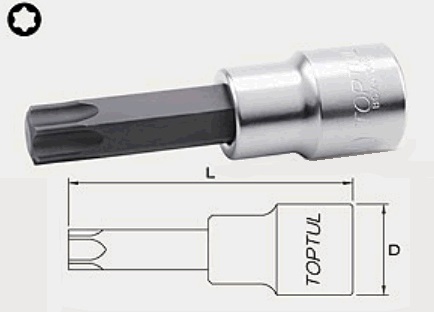 BCXA1627 Toptul 1/2 "Head with nozzle TORX T27