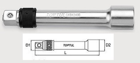 CABA2404 Toptul 3/4 "Extension cord with 4" lock