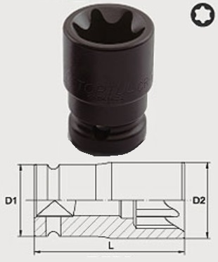 KABK1620 Toptul 1/2 "impact head