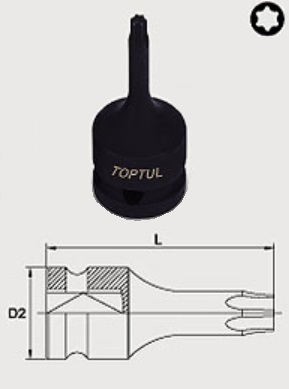 KADA1220 Toptul 3/8 "TORX impact head T20
