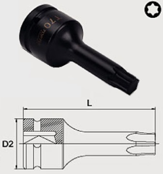 KADA2480 Toptul 3/4 "TORX impact head T80