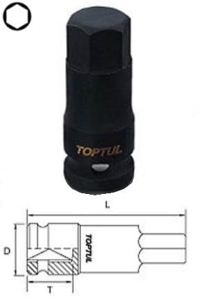 KADH1614 Toptul 1/2 "HEX impact head 14 mm