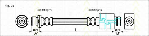 Triscan 8150 40202 Brake Hose 815040202