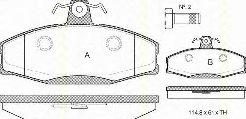 Triscan 8110 29007 Brake Pad Set, disc brake 811029007