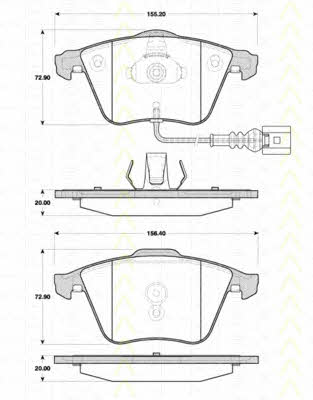 Triscan 8110 29069 Brake Pad Set, disc brake 811029069