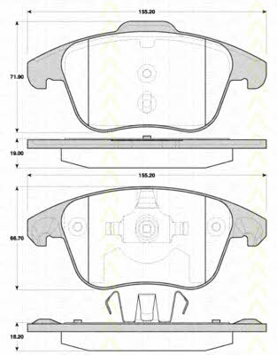 Triscan 8110 38006 Brake Pad Set, disc brake 811038006