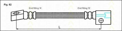 Flexible brake line Opel Kadett E: 815024118 Triscan Brake Hose