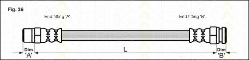 Flexible brake line Ford Galaxy: 815010209 Triscan Brake Hose