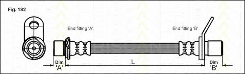 Flexible brake pipe Toyota Avensis: 815013221 Triscan Brake Hose