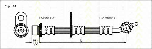 Triscan 8150 13223 Brake Hose 815013223