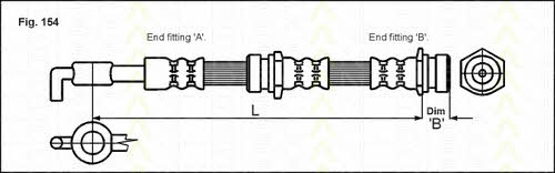 Flexible brake pipe Mazda MX-3: 815050218 Triscan Brake Hose