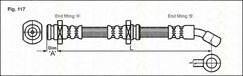 Triscan 8150 69102 Brake Hose 815069102