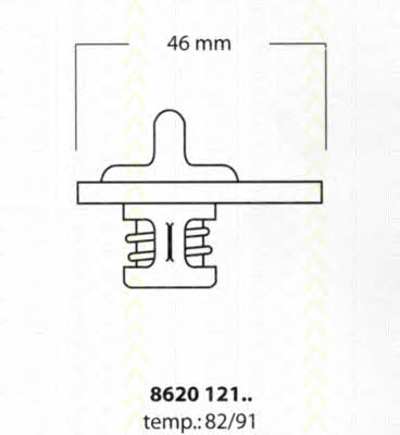 Triscan 8620 12182 Thermostat, coolant 862012182