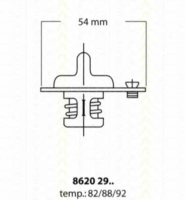 Triscan 8620 2982 Thermostat, coolant 86202982