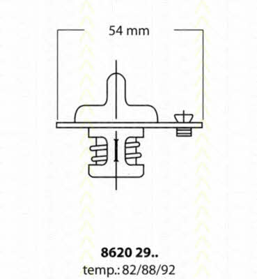 Triscan 8620 2992 Thermostat, coolant 86202992