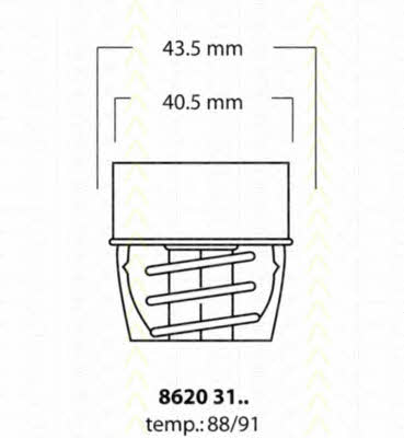 Triscan 8620 3191 Thermostat, coolant 86203191