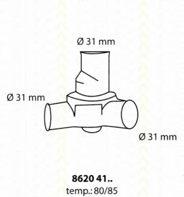 Triscan 8620 4180 Thermostat, coolant 86204180