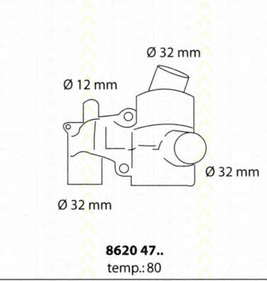 Triscan 8620 4780 Thermostat, coolant 86204780