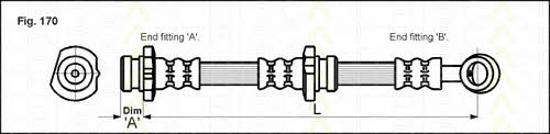 Flexible brake hose Nissan Almera: 815014139 Triscan Brake Hose