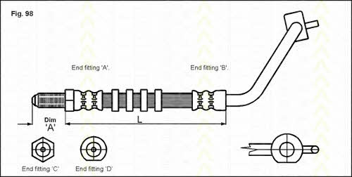 Triscan 8150 16108 Brake Hose 815016108