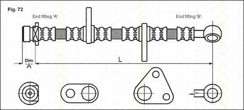 Triscan 8150 40109 Brake Hose 815040109