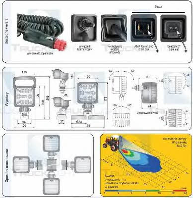 Additional light headlight Trucklight WL-UN018