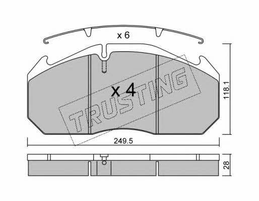 Trusting 602.0 Brake shoe set 6020