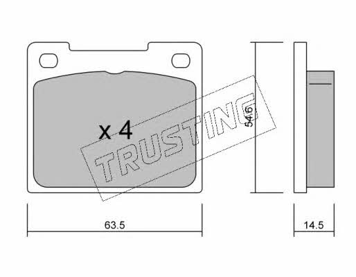 Trusting 022.0 Brake Pad Set, disc brake 0220