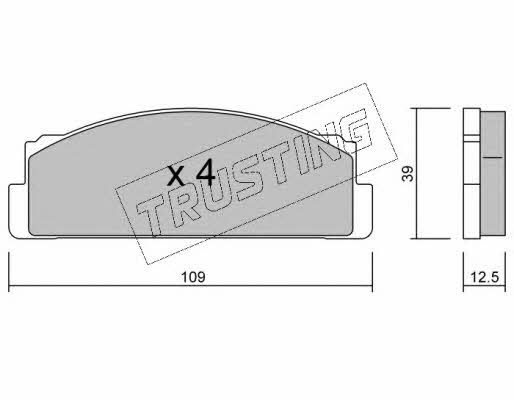 Trusting 001.1 Brake Pad Set, disc brake 0011