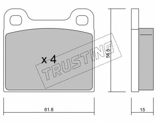 Trusting 003.0 Brake Pad Set, disc brake 0030