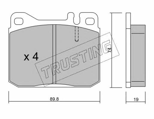 Trusting 013.2 Brake Pad Set, disc brake 0132