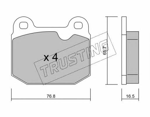 Trusting 015.1 Brake Pad Set, disc brake 0151