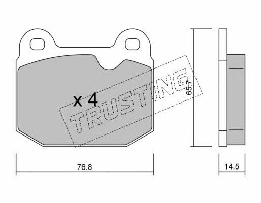 Trusting 015.3 Brake Pad Set, disc brake 0153