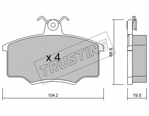 Trusting 026.0 Brake Pad Set, disc brake 0260