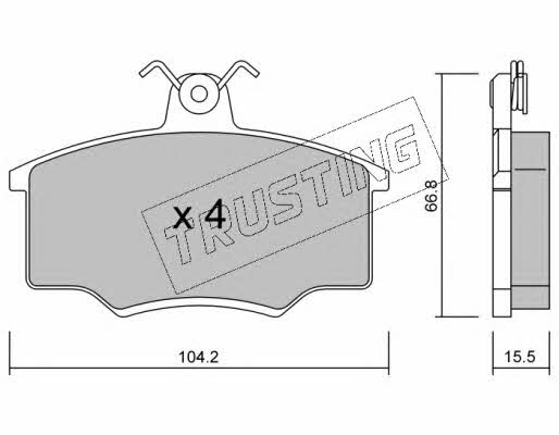 Trusting 026.1 Brake Pad Set, disc brake 0261