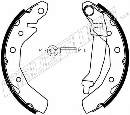 Trusting 027.001 Brake shoe set 027001