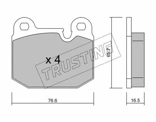 Trusting 029.0 Brake Pad Set, disc brake 0290