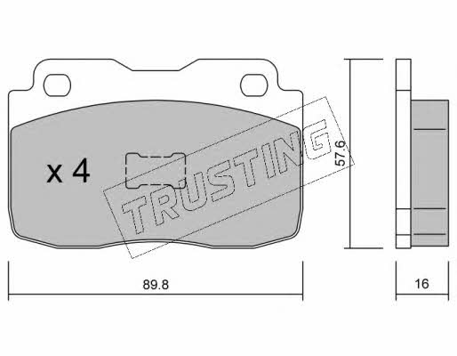Trusting 030.0 Brake Pad Set, disc brake 0300