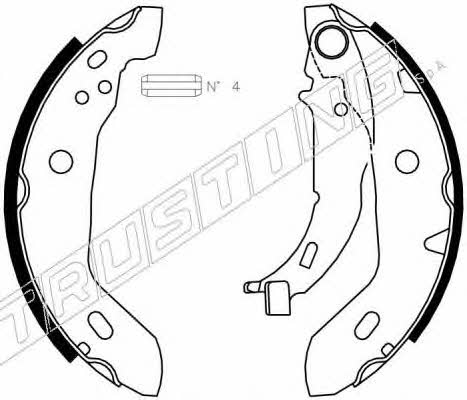 Trusting 052.122 Brake shoe set 052122