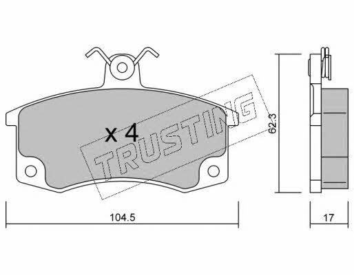 Trusting 064.0 Brake Pad Set, disc brake 0640