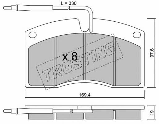 Trusting 664.0 Brake Pad Set, disc brake 6640