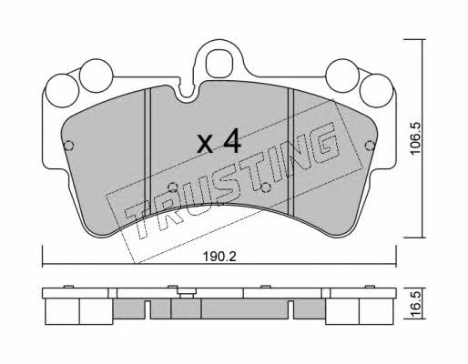 Trusting 670.0 Brake Pad Set, disc brake 6700