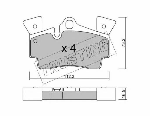 Trusting 671.1 Brake Pad Set, disc brake 6711