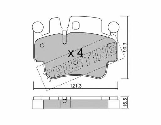Trusting 673.0 Brake Pad Set, disc brake 6730
